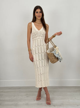 Abito Crochet Tropez Bianco