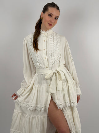 Abito Lungo Chemisier Bianco