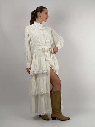 Abito Lungo Chemisier Bianco