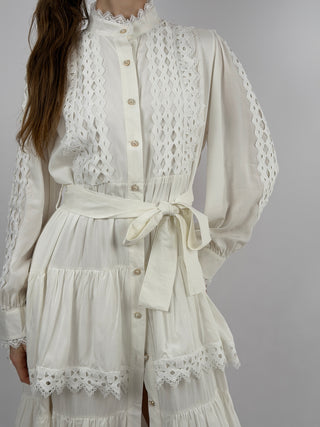 Abito Lungo Chemisier Bianco