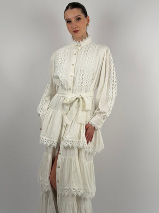 Abito Lungo Chemisier Bianco