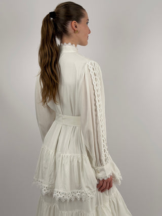 Abito Lungo Chemisier Bianco