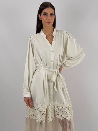 Abito Lungo Chemisier Panna