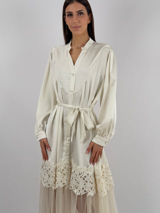 Abito Lungo Chemisier Panna