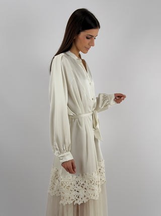 Abito Lungo Chemisier Panna