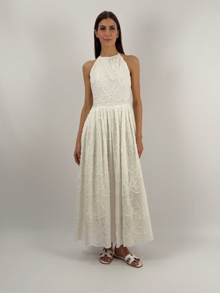 Abito in Pizzo Sangallo Bianco Lumina