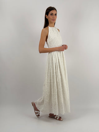 Abito in Pizzo Sangallo Bianco Lumina