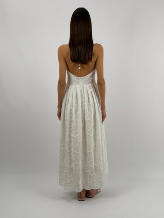 Abito in Pizzo Sangallo Bianco Lumina