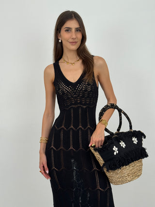 Abito Crochet Tropez Nero