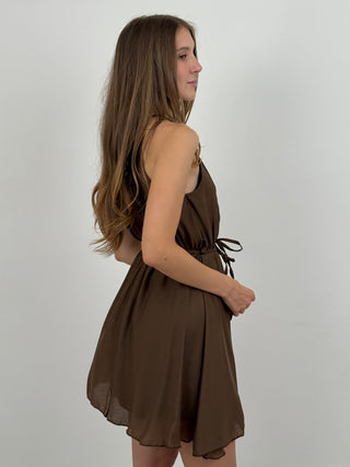 Abito Corto Milù Marrone