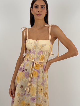Abito con Fiori Lilla