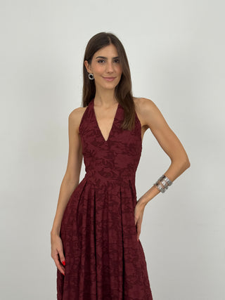 Abito Midi Jane Bordeaux