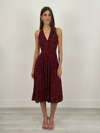 Abito Midi Jane Bordeaux