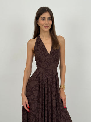 Abito Midi Jane Marrone