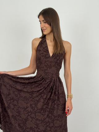 Abito Midi Jane Marrone