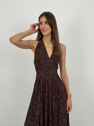 Abito Midi Jane Marrone
