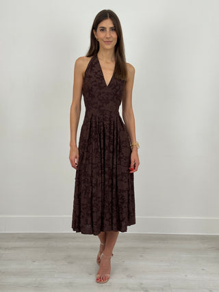 Abito Midi Jane Marrone