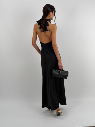 Abito Lungo Halter Nero