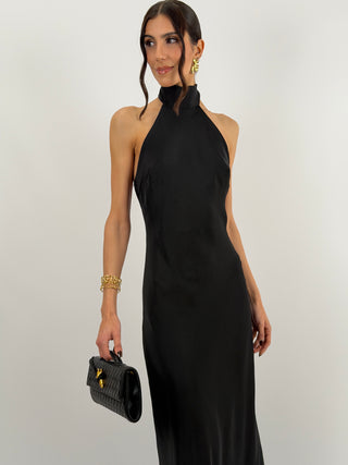 Abito Lungo Halter Nero