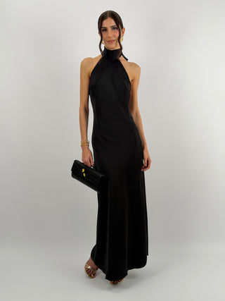 Abito Lungo Halter Nero