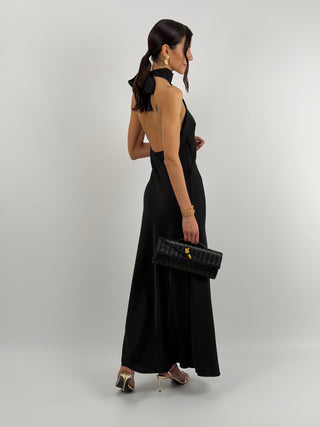 Abito Lungo Halter Nero