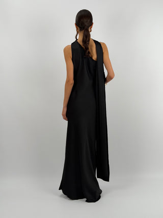Abito Lungo Monospalla Nero