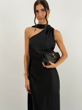 Abito Lungo Monospalla Nero