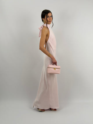 Abito Lungo Halter Rosa