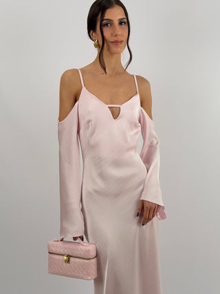 Abito Lungo con Spalle Scoperte Rosa