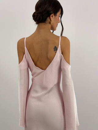 Abito Lungo con Spalle Scoperte Rosa