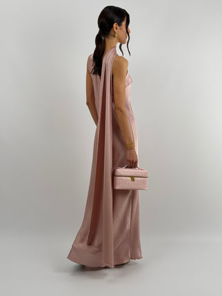 Abito Lungo Monospalla Rosa