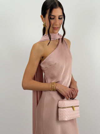 Abito Lungo Monospalla Rosa