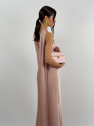 Abito Lungo Monospalla Rosa