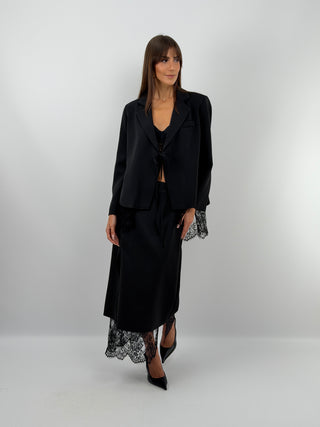 Black Skirt with Lace