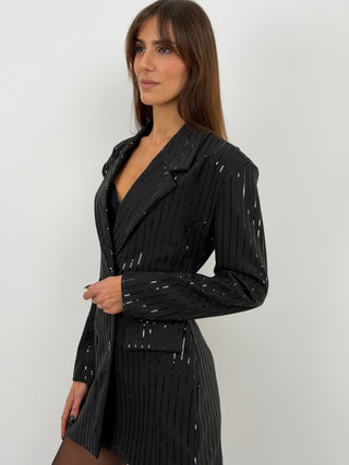 Abito Blazer Nero con Paillettes
