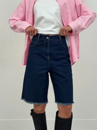 Bermuda in Denim Denver Lavaggio Scuro