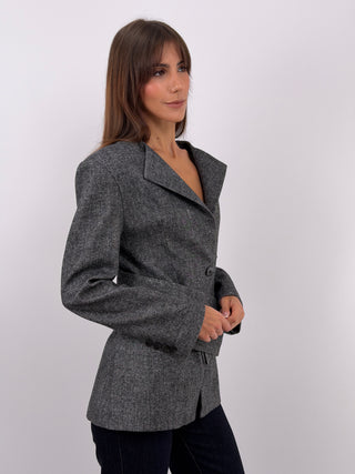 Blazer Gris avec Ceinture - Lumina