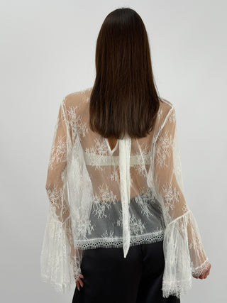 Blusa Lumina in Pizzo Bianca