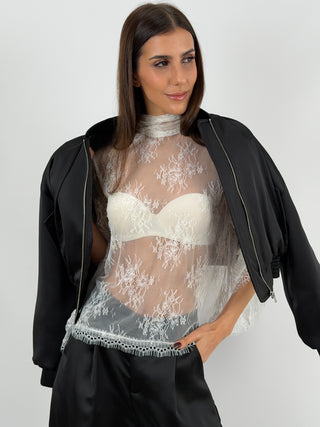 Blusa Lumina in Pizzo Bianca