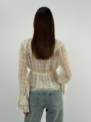 Blusa con Pizzo Panna