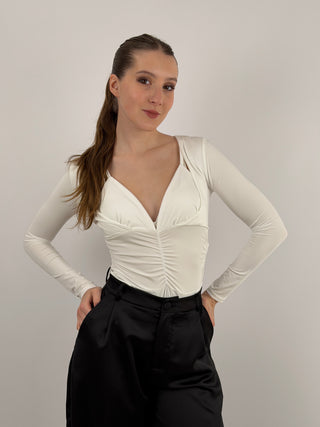 Body a Manica Lunga Bianco