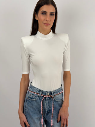 Body con Spalline Bianco