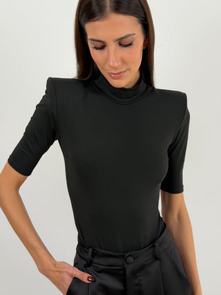 Body con Spalline Nero
