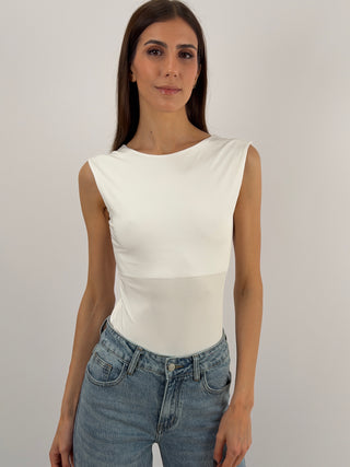 Body 2in1 con Intreccio Bianco