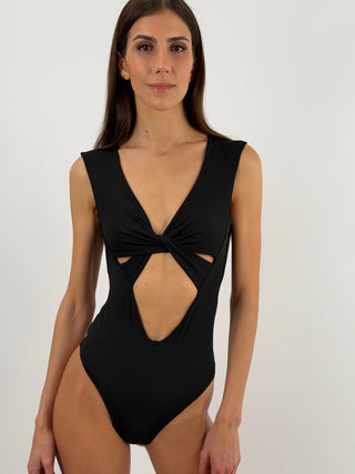 Body 2in1 con Intreccio Nero
