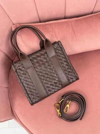 Borsa Intreccio Hola Marrone