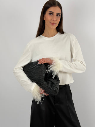 Borsa-Pouch Intreccio Nera