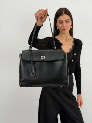 Borsa Ranch Media Nera - Metalleria Argento