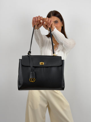 Borsa Ranch Media Nera - Metalleria Oro