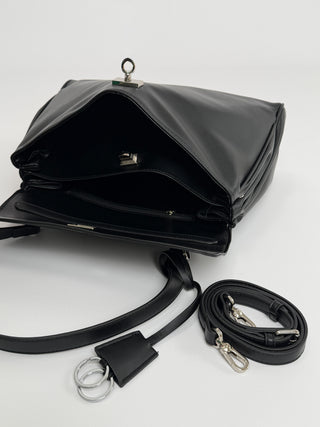 Borsa Ranch Media Nera - Metalleria Argento